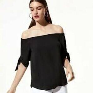 Aritzia Babaton Malik Black Cotton Off Should Top Size XS